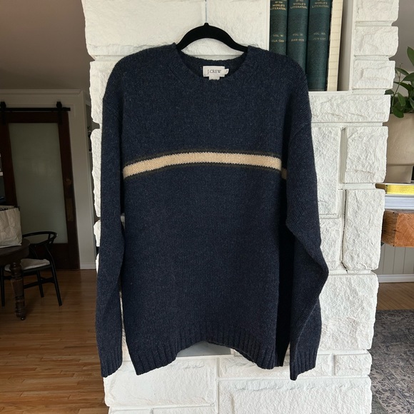 J Crew 100% Wool Oversized Crewneck Fall Winter Sweater - Picture 5 of 10